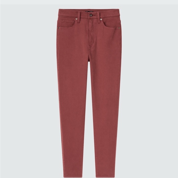 Uniqlo Tapered Ankle Jeans Maroon Size 8 / 30” EUC - Picture 2 of 10